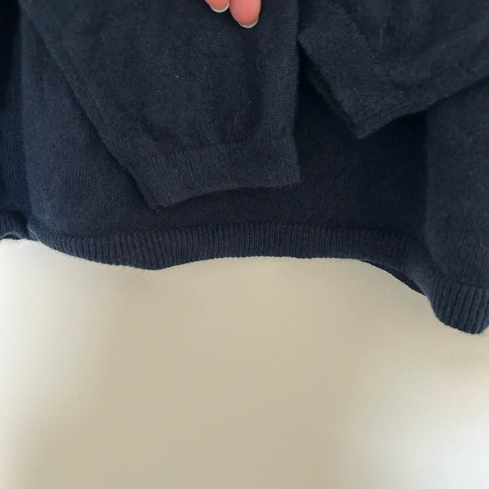 Lands’ End 100% Cashmere Blue Crewneck Sweater Size 1X - Picture 5 of 6
